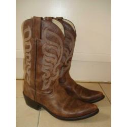 Durango bruine leren heren cowboy western laarzen maat 43