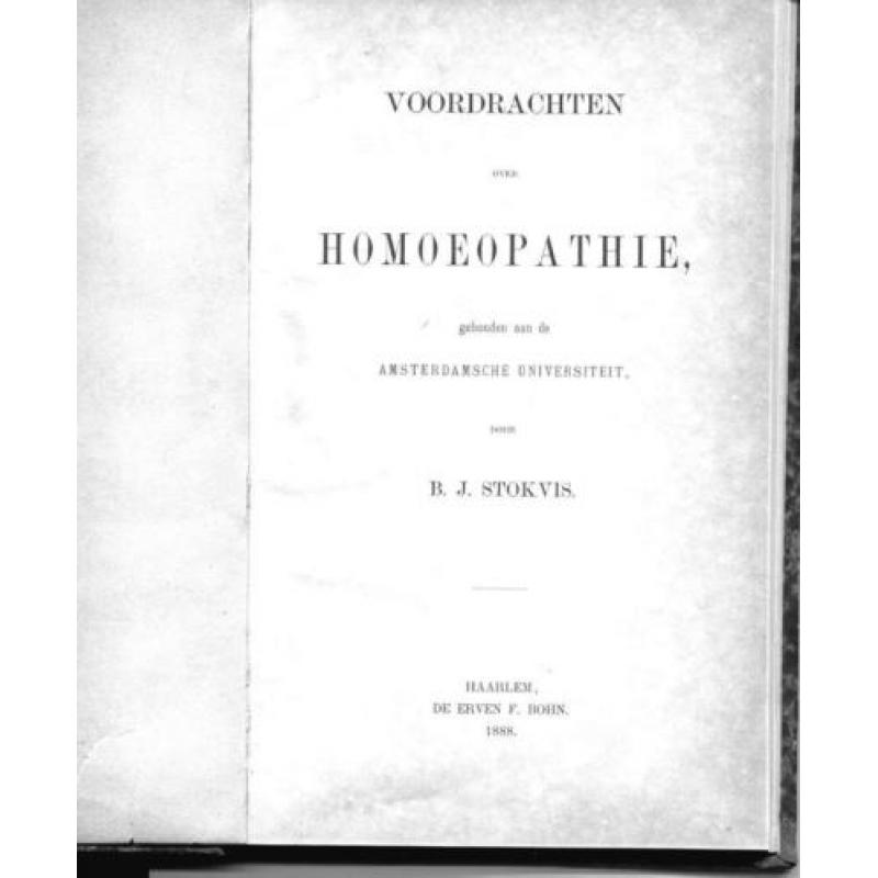 Voordrachten over homeopathie BJ Stokvis 1888