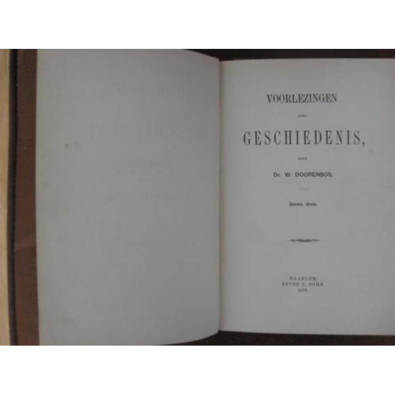 antiek boek uit 1872 / voorlezingen over geschiedenis