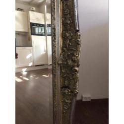 Grote spiegel, antieke look, 80x140 cm