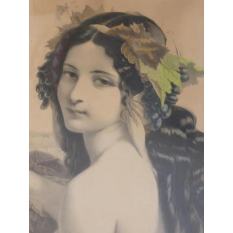 Antiek portret * lithografie J.B. LAFOSSE 1814-1875