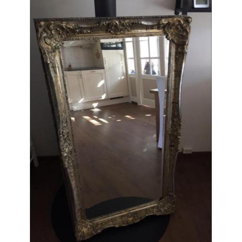 Grote spiegel, antieke look, 80x140 cm