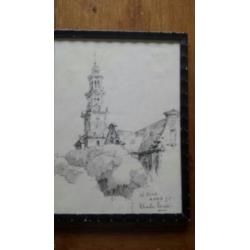 tekening westerkerk Amsterdam Charles Louis 1898