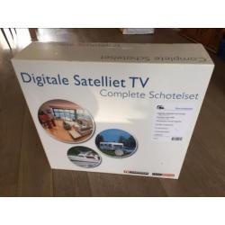 Digitale tv schotelset voor op de camping of thuis